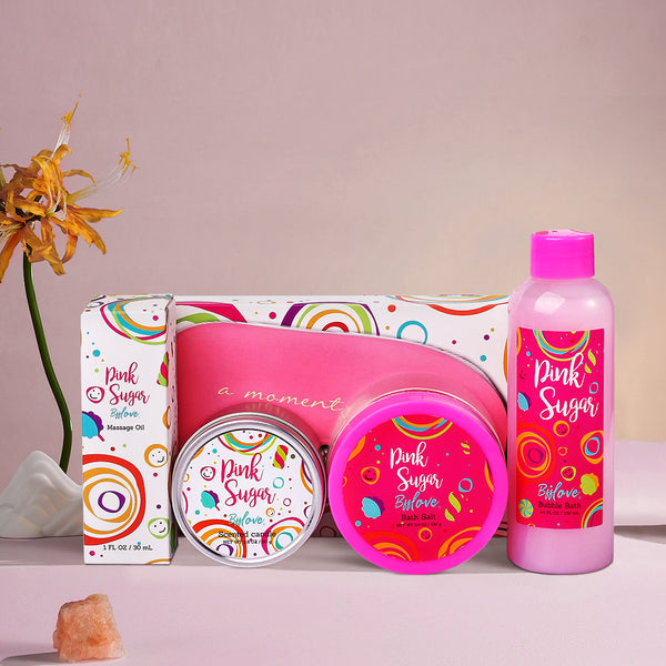 5 Pcs Pink Sugar Complete Relaxation Experience Spa Bath Gift Box