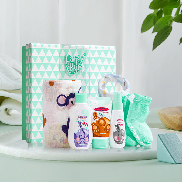 7 Pcs Deluxe Baby Bath and Body Care Gift Set