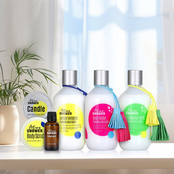 6 Pcs Refreshing Epsom Salt Bubble Bath Kit