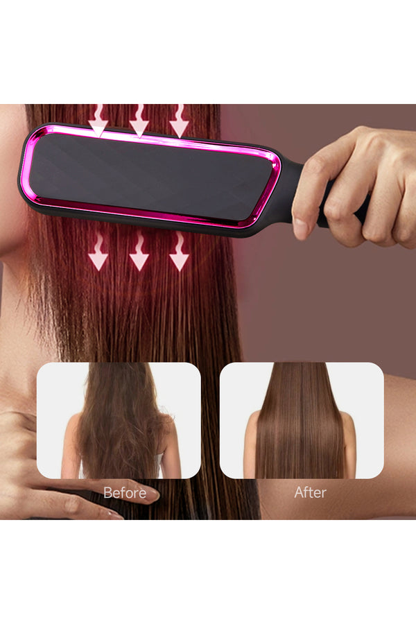 Plug-in Straightening Comb That Combines Straightening and Curling Functions