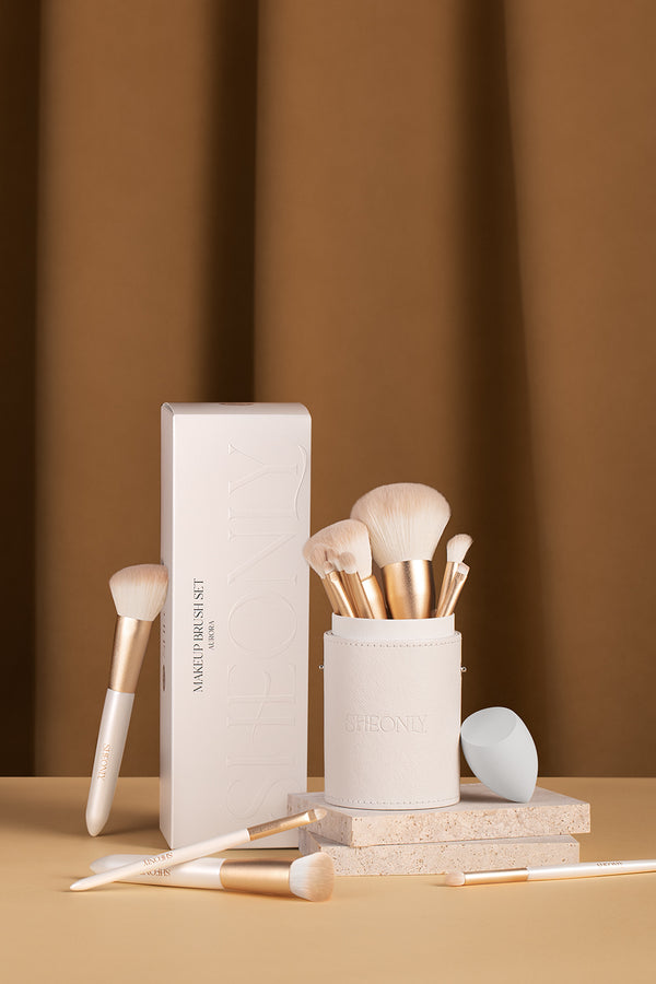 12 Pcs Pure White Professional Makeup Brush Set for Foundation Powder Concealers Eye Shadows Blush