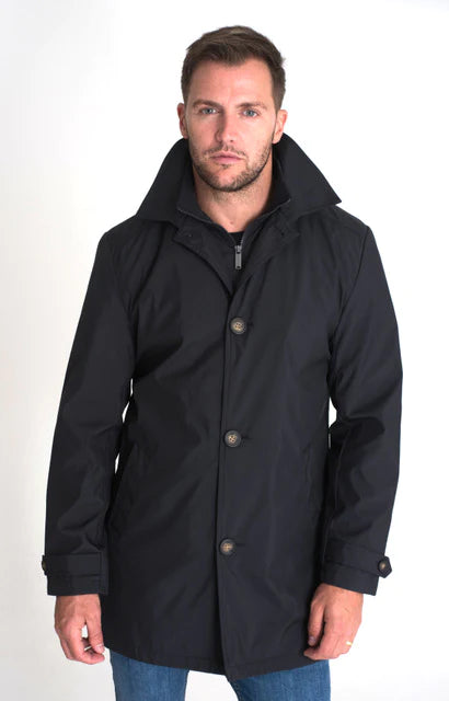 Black Raincoat Jacket