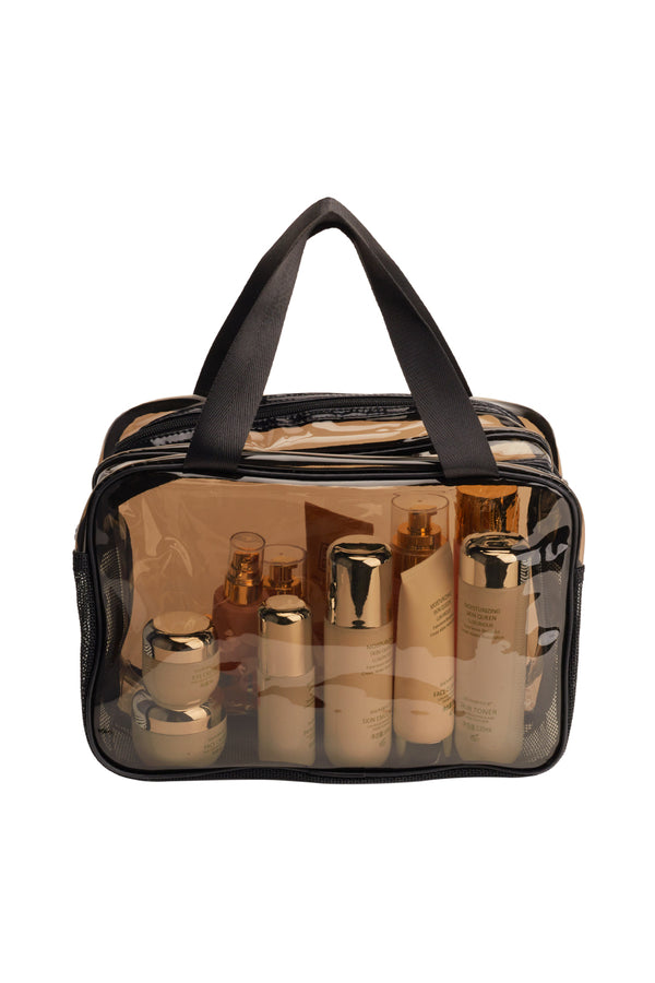 Dry/Wet Coffee Separation Transparent Travel Makeup Bag