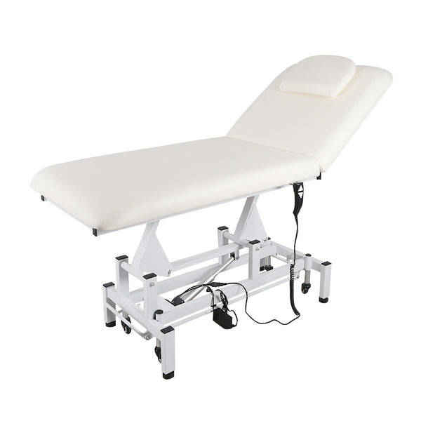 Electric Height Adjustable Facial Massage Reclining Bed on Wheels