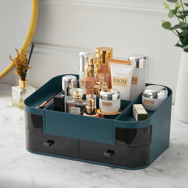 32.5cm W Plastic Lightweight Makeup Organizer with Clear Drawers