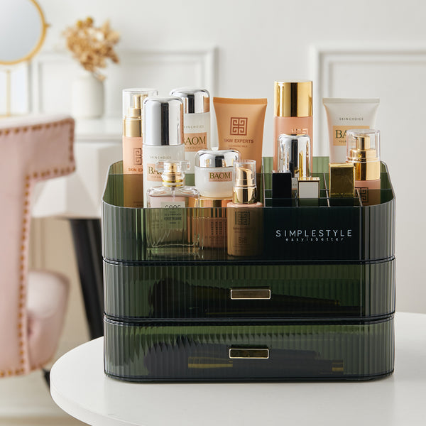 Desktop Plastic Makeup Cosmetic Organizer with Drawers