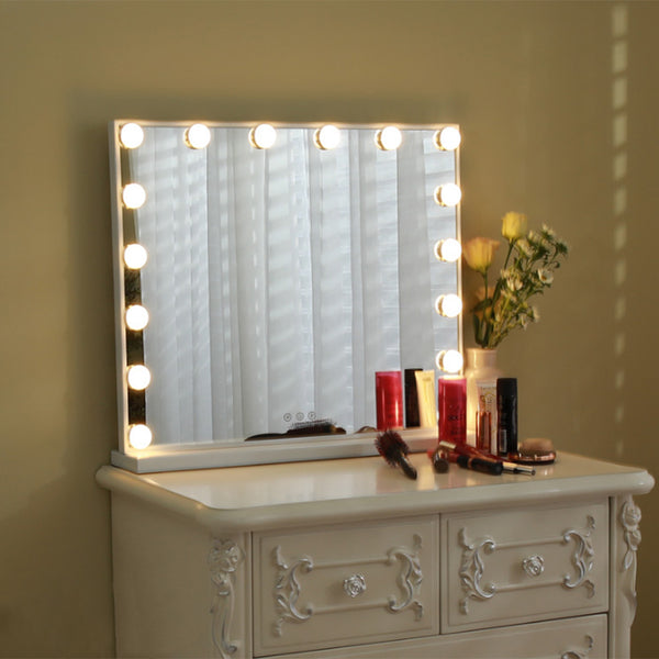 Large Hollywood Makeup Vanity Mirror with LED Lights- 62 x 52 cm