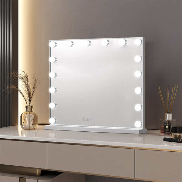 Large Hollywood Makeup Vanity Mirror with LED Lights- 62 x 52 cm