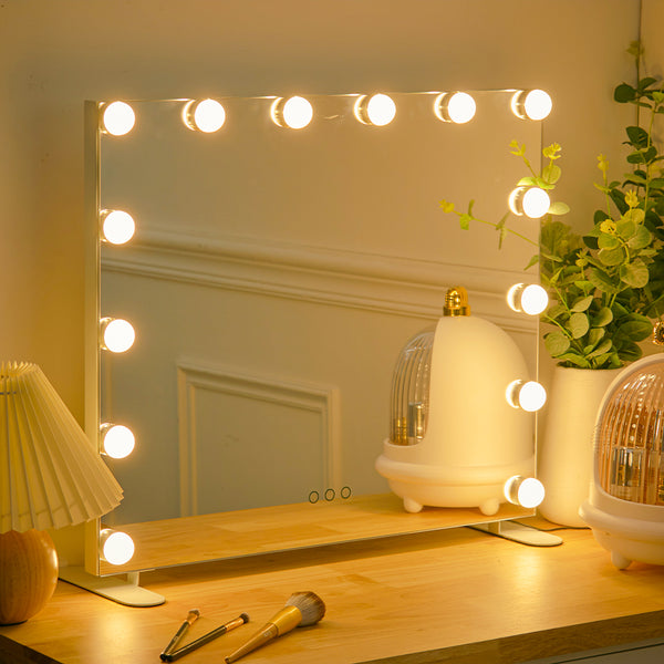 Hollywood LED Vanity Mirror with 14 Bulbs for Dressing Room-60x53 cm