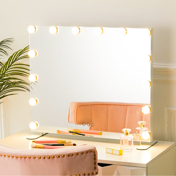 Hollywood LED Vanity Mirror with 14 Bulbs for Dressing Room-60x53 cm