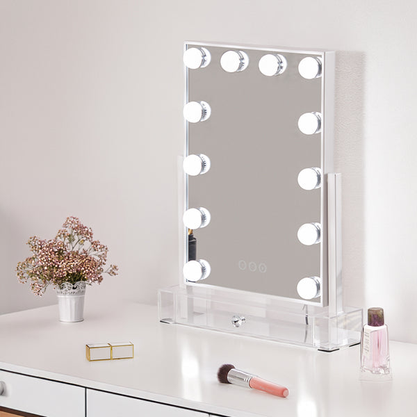Hollywood Classic White Vanity Makeup Mirror-36.5x47.5 cm