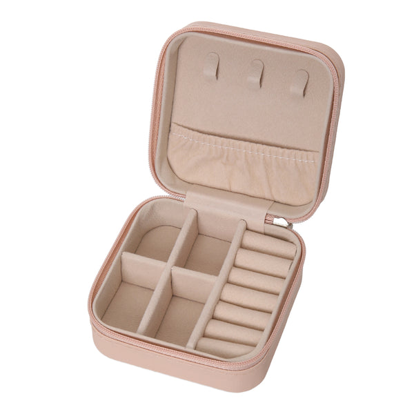 Portable Small Faux Leather Jewellery Box