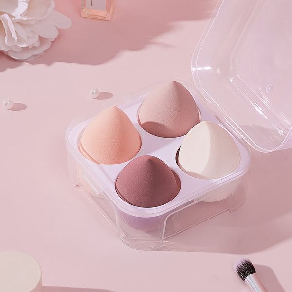 4Pcs Pink Makeup Sponge for Dry and Wet Dual-use