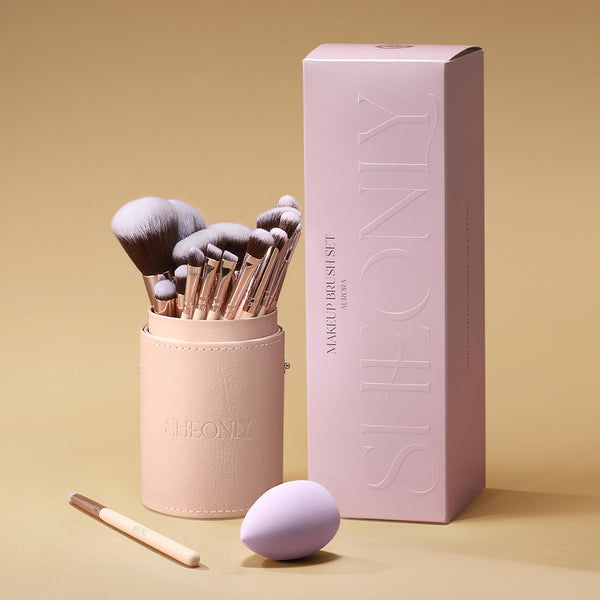 18 Pcs Nude Pink Professional Makeup Brush Set for Foundation Powder Concealers Eye Shadows Blush