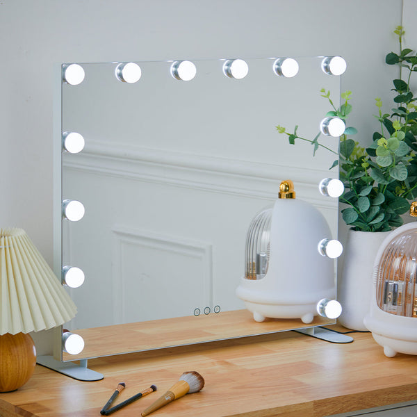 Hollywood LED Vanity Mirror with 14 Bulbs for Dressing Room-60x53 cm